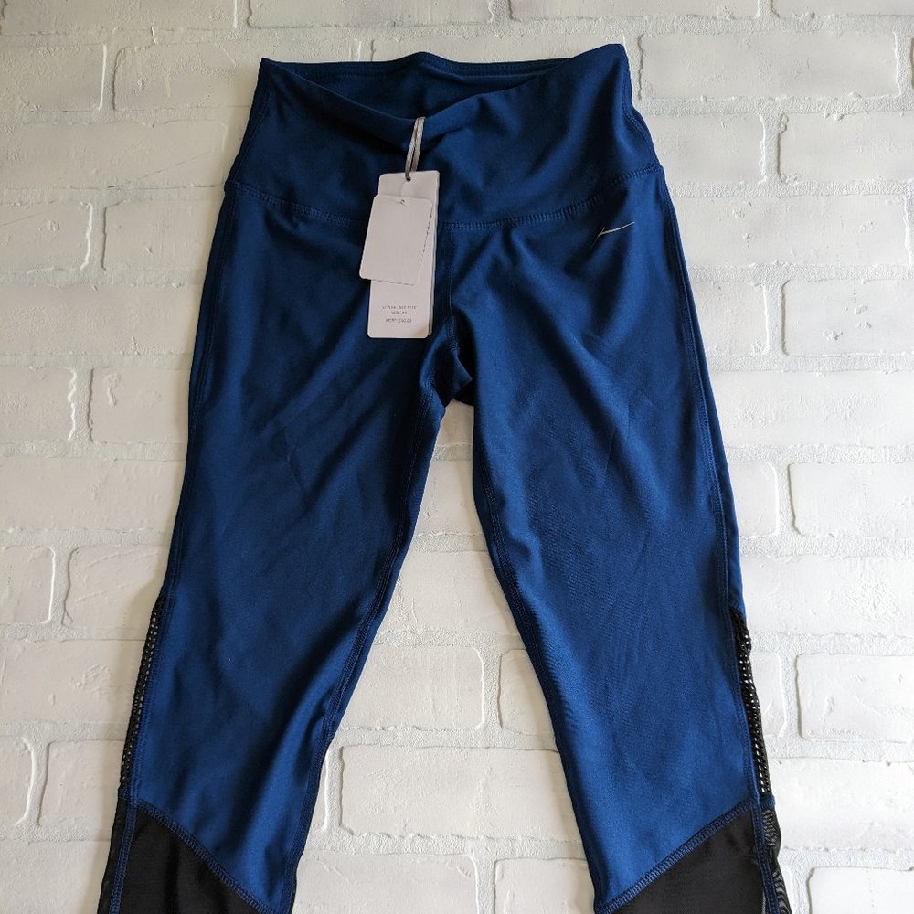 X by Gottex Women's XS Royal Blue Diamond Mesh Leggings